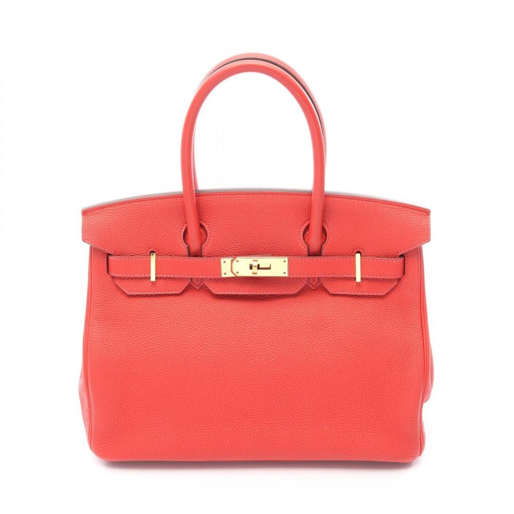 Hermes Birkin 30 Rouge Tomato Handbag, Togo Leather, Women's, Red